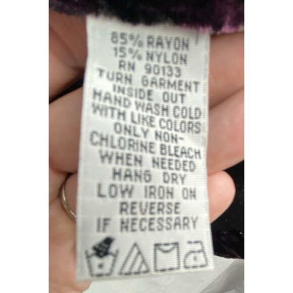 Bob Mackie Wearable Velvet Blouse Womens 2X Mixed Animal Print Button Up Dressy - Picture 13 of 13